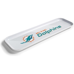 image:imageYouTheFan OfficiallyLicensed NFL Snack Platter Platter  100 Melamine Dishwasher Safe BPA Free  16 x 5  Fan Gift for Snacks appetizers and FoodMiami Dolphins