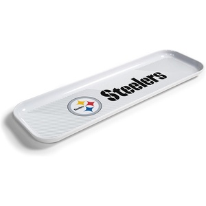 image:imageYouTheFan OfficiallyLicensed NFL Snack Platter Platter  100 Melamine Dishwasher Safe BPA Free  16 x 5  Fan Gift for Snacks appetizers and FoodPittsburgh Steelers