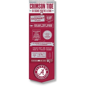 image:imageYouTheFan Officiallylicensed NCAA 6x19 Top 10 Signs Banner  humorous descriptions  fun sports fan phrases original design indoor team wall decor fan giftAlabama Crimson Tide