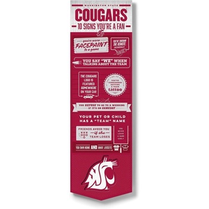 image:imageYouTheFan Officiallylicensed NCAA 6x19 Top 10 Signs Banner  humorous descriptions  fun sports fan phrases original design indoor team wall decor fan giftWashington State Cougars