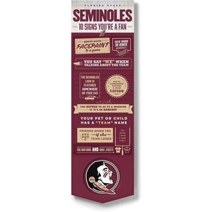 image:imageYouTheFan Officiallylicensed NCAA 6x19 Top 10 Signs Banner  humorous descriptions  fun sports fan phrases original design indoor team wall decor fan giftFlorida State Seminoles