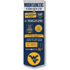 image:imageYouTheFan Officiallylicensed NCAA 6x19 Top 10 Signs Banner  humorous descriptions  fun sports fan phrases original design indoor team wall decor fan giftWest Virginia Mountaineers