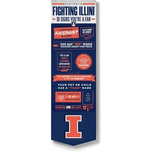 image:imageYouTheFan Officiallylicensed NCAA 6x19 Top 10 Signs Banner  humorous descriptions  fun sports fan phrases original design indoor team wall decor fan giftIllinois Fighting illini