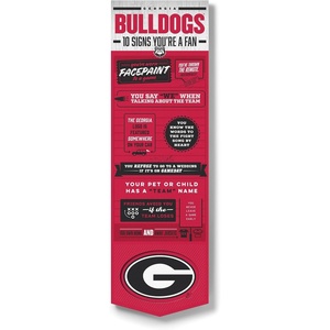 image:imageYouTheFan Officiallylicensed NCAA 6x19 Top 10 Signs Banner  humorous descriptions  fun sports fan phrases original design indoor team wall decor fan giftGeorgia Bulldogs