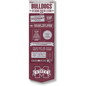 image:imageYouTheFan Officiallylicensed NCAA 6x19 Top 10 Signs Banner  humorous descriptions  fun sports fan phrases original design indoor team wall decor fan giftMississippi State Bulldogs