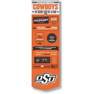 image:imageYouTheFan Officiallylicensed NCAA 6x19 Top 10 Signs Banner  humorous descriptions  fun sports fan phrases original design indoor team wall decor fan giftOklahoma State Cowboys