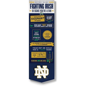 image:imageYouTheFan Officiallylicensed NCAA 6x19 Top 10 Signs Banner  humorous descriptions  fun sports fan phrases original design indoor team wall decor fan giftNotre Dame Fighting Irish
