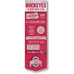 image:imageYouTheFan Officiallylicensed NCAA 6x19 Top 10 Signs Banner  humorous descriptions  fun sports fan phrases original design indoor team wall decor fan giftOhio State Buckeyes