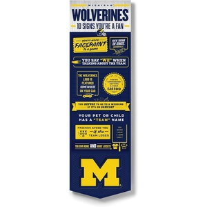 image:imageYouTheFan Officiallylicensed NCAA 6x19 Top 10 Signs Banner  humorous descriptions  fun sports fan phrases original design indoor team wall decor fan giftMichigan Wolverines