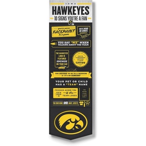 image:imageYouTheFan Officiallylicensed NCAA 6x19 Top 10 Signs Banner  humorous descriptions  fun sports fan phrases original design indoor team wall decor fan giftIowa Hawkeyes