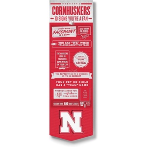 image:imageYouTheFan Officiallylicensed NCAA 6x19 Top 10 Signs Banner  humorous descriptions  fun sports fan phrases original design indoor team wall decor fan giftNebraska Cornhuskers