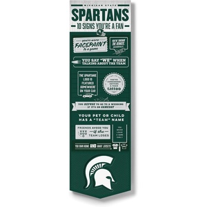 image:imageYouTheFan Officiallylicensed NCAA 6x19 Top 10 Signs Banner  humorous descriptions  fun sports fan phrases original design indoor team wall decor fan giftMichigan State Spartans