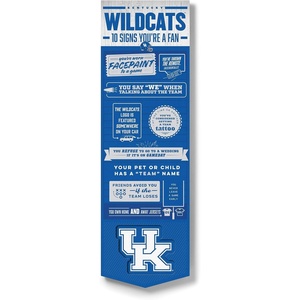 image:imageYouTheFan Officiallylicensed NCAA 6x19 Top 10 Signs Banner  humorous descriptions  fun sports fan phrases original design indoor team wall decor fan giftKentucky Wildcats