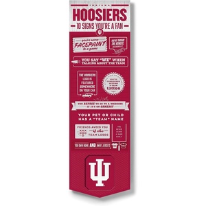 image:imageYouTheFan Officiallylicensed NCAA 6x19 Top 10 Signs Banner  humorous descriptions  fun sports fan phrases original design indoor team wall decor fan giftIndiana Hoosiers
