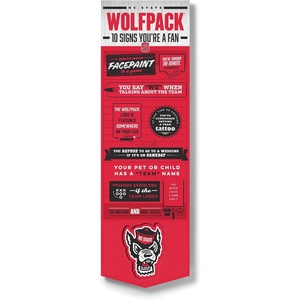 image:imageYouTheFan Officiallylicensed NCAA 6x19 Top 10 Signs Banner  humorous descriptions  fun sports fan phrases original design indoor team wall decor fan giftNC State Wolfpack