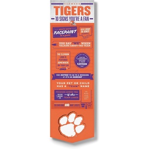 image:imageYouTheFan Officiallylicensed NCAA 6x19 Top 10 Signs Banner  humorous descriptions  fun sports fan phrases original design indoor team wall decor fan giftClemson Tigers