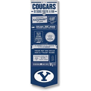 image:imageYouTheFan Officiallylicensed NCAA 6x19 Top 10 Signs Banner  humorous descriptions  fun sports fan phrases original design indoor team wall decor fan giftBYU Cougars