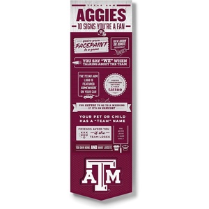 image:imageYouTheFan Officiallylicensed NCAA 6x19 Top 10 Signs Banner  humorous descriptions  fun sports fan phrases original design indoor team wall decor fan giftTexas AM Aggies