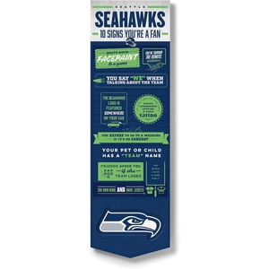 image:imageYouTheFan Officiallylicensed NFL 6x19 Top 10 Signs Banner  humorous descriptions  fun sports fan phrases original design indoor team wall decor fan giftSeattle Seahawks