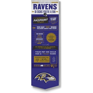image:imageYouTheFan Officiallylicensed NFL 6x19 Top 10 Signs Banner  humorous descriptions  fun sports fan phrases original design indoor team wall decor fan giftBaltimore Ravens