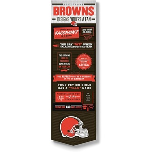 image:imageYouTheFan Officiallylicensed NFL 6x19 Top 10 Signs Banner  humorous descriptions  fun sports fan phrases original design indoor team wall decor fan giftCleveland Browns