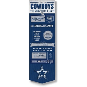 image:imageYouTheFan Officiallylicensed NFL 6x19 Top 10 Signs Banner  humorous descriptions  fun sports fan phrases original design indoor team wall decor fan giftDallas Cowboys