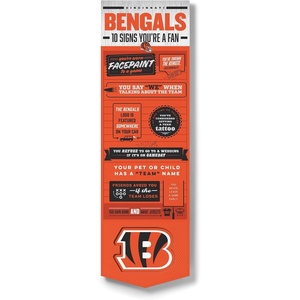 image:imageYouTheFan Officiallylicensed NFL 6x19 Top 10 Signs Banner  humorous descriptions  fun sports fan phrases original design indoor team wall decor fan giftCincinnati Bengals