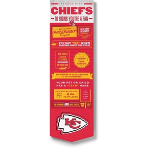 image:imageYouTheFan Officiallylicensed NFL 6x19 Top 10 Signs Banner  humorous descriptions  fun sports fan phrases original design indoor team wall decor fan giftKansas City Chiefs