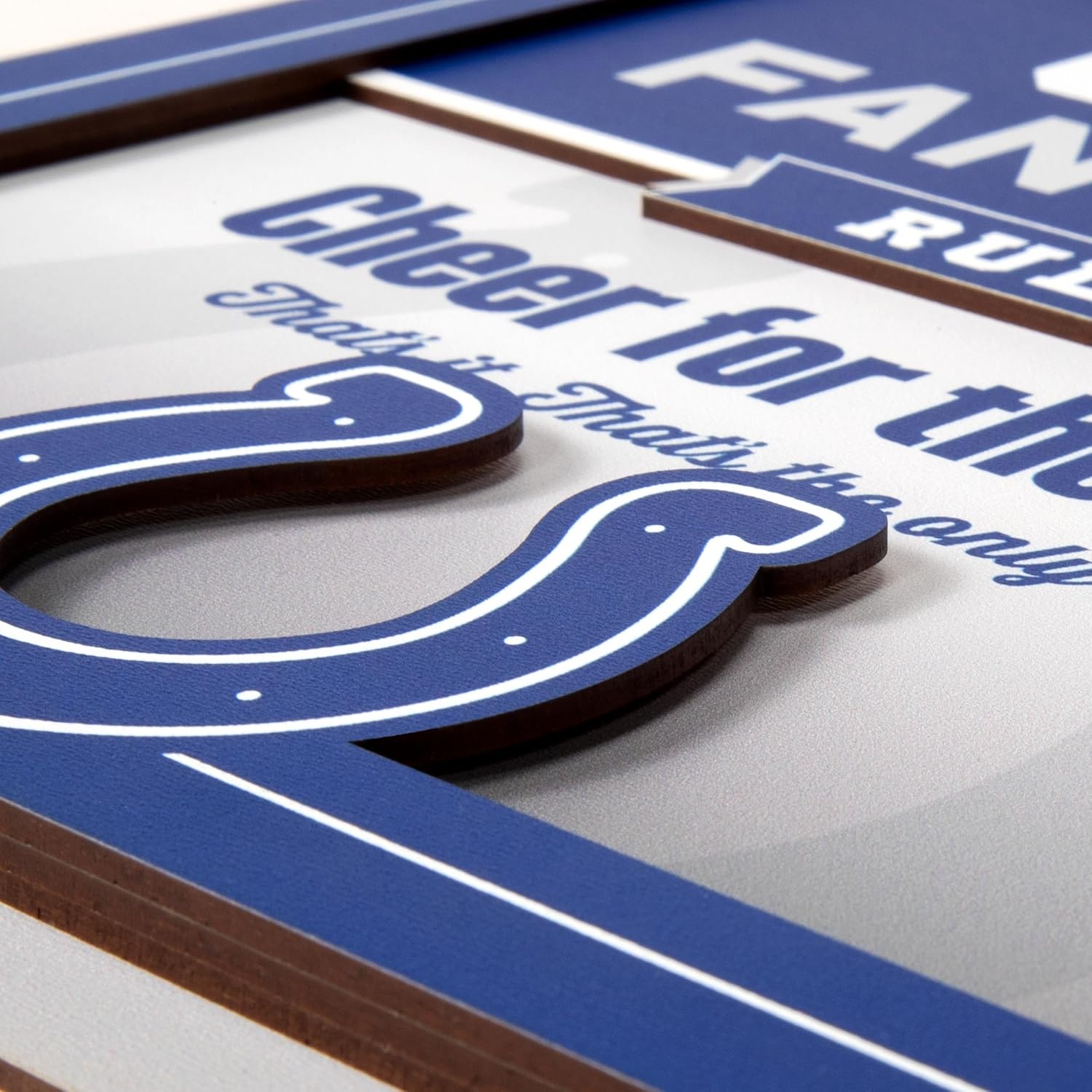 image:imageYouTheFan Officiallylicensed NFL Fan Rules Wall Art multiple layers humorous team artwork sports fan motto showcases funny rules indoor decorIndianapolis Colts