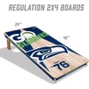 image:imageYouTheFan NFL 2 x 4 Professional Wood Cornhole Game with Logo BagsTeam Colors