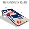 image:imageYouTheFan NFL 2 x 4 Professional Wood Cornhole Game with Logo BagsTeam Colors