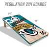 image:imageYouTheFan NFL 2 x 4 Professional Wood Cornhole Game with Logo BagsTeam Colors
