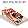 image:imageYouTheFan NFL 2 x 4 Professional Wood Cornhole Game with Logo BagsTeam Colors