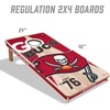 image:imageYouTheFan NFL 2 x 4 Professional Wood Cornhole Game with Logo BagsTeam Colors