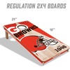 image:imageYouTheFan NFL 2 x 4 Professional Wood Cornhole Game with Logo BagsTeam Colors
