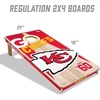 image:imageYouTheFan NFL 2 x 4 Professional Wood Cornhole Game with Logo BagsTeam Colors
