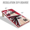 image:imageYouTheFan NFL 2 x 4 Professional Wood Cornhole Game with Logo BagsTeam Colors