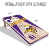 image:imageYouTheFan NFL 2 x 4 Professional Wood Cornhole Game with Logo BagsTeam Colors
