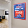 image:imageYouTheFan Officiallylicensed NFL Fan Rules Wall Art multiple layers humorous team artwork sports fan motto showcases funny rules indoor decorBuffalo Bills