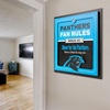 image:imageYouTheFan Officiallylicensed NFL Fan Rules Wall Art multiple layers humorous team artwork sports fan motto showcases funny rules indoor decorCarolina Panthers