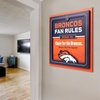 image:imageYouTheFan Officiallylicensed NFL Fan Rules Wall Art multiple layers humorous team artwork sports fan motto showcases funny rules indoor decorDenver Broncos