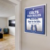 image:imageYouTheFan Officiallylicensed NFL Fan Rules Wall Art multiple layers humorous team artwork sports fan motto showcases funny rules indoor decorIndianapolis Colts