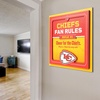 image:imageYouTheFan Officiallylicensed NFL Fan Rules Wall Art multiple layers humorous team artwork sports fan motto showcases funny rules indoor decorKansas City Chiefs
