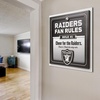 image:imageYouTheFan Officiallylicensed NFL Fan Rules Wall Art multiple layers humorous team artwork sports fan motto showcases funny rules indoor decorLas Vegas Raiders