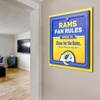 image:imageYouTheFan Officiallylicensed NFL Fan Rules Wall Art multiple layers humorous team artwork sports fan motto showcases funny rules indoor decorLos Angeles Rams