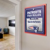 image:imageYouTheFan Officiallylicensed NFL Fan Rules Wall Art multiple layers humorous team artwork sports fan motto showcases funny rules indoor decorNew England Patriots