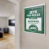 image:imageYouTheFan Officiallylicensed NFL Fan Rules Wall Art multiple layers humorous team artwork sports fan motto showcases funny rules indoor decorNew York Jets