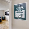 image:imageYouTheFan Officiallylicensed NFL Fan Rules Wall Art multiple layers humorous team artwork sports fan motto showcases funny rules indoor decorPhiladelphia Eagles