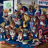 image:imageYouTheFan Officiallylicensed NFL Purebred 3D Wall Art  Humorous original handdrawn cartoon artwork multilayer funny gift indoor team decorNew England Patriots