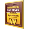 image:imageYouTheFan Officiallylicensed NFL Fan Rules Wall Art multiple layers humorous team artwork sports fan motto showcases funny rules indoor decorWashington Commanders